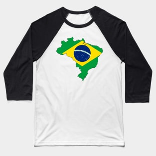 Brasil Flag Baseball T-Shirt